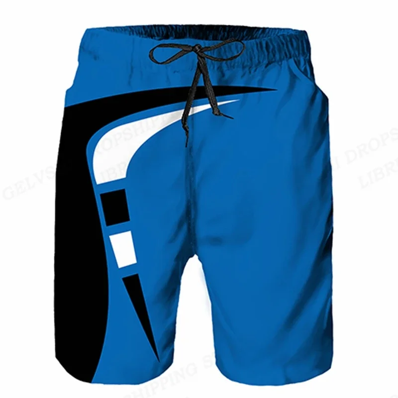 2024 Summer Men\'s Swimwear Shorts Racing Beach Shorts Motorcycle Swim Trunk Men Swimsuit Surf Board Short Boy Pants Fitness Gym