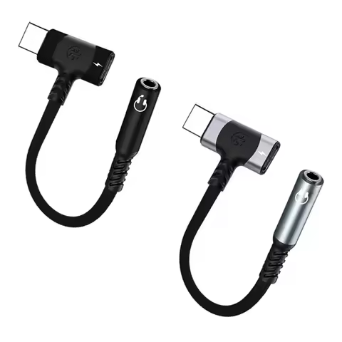 2 in 1 USB C Splitter PD Fast Charger Cable Type C to 3.5 Jack Audio Adapter For Samsung S24 S23 S22 Ultra A54 iPhone 15 Xiaomi