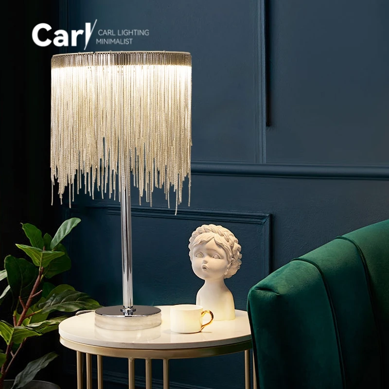 New Tassel Floor Lamp Living Room Bedside Light Luxury Bedroom Vertical Table Lamp Nordic Postmodern Simple Sofa Corner Art Lamp - view 6