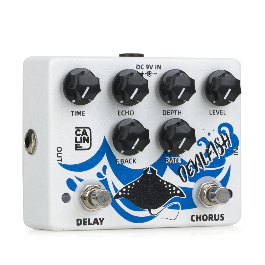 

2026 Caline DCP-03 Devilfish Chorus Delay Guitar Effect Pedal-White Aluminum/Alloy