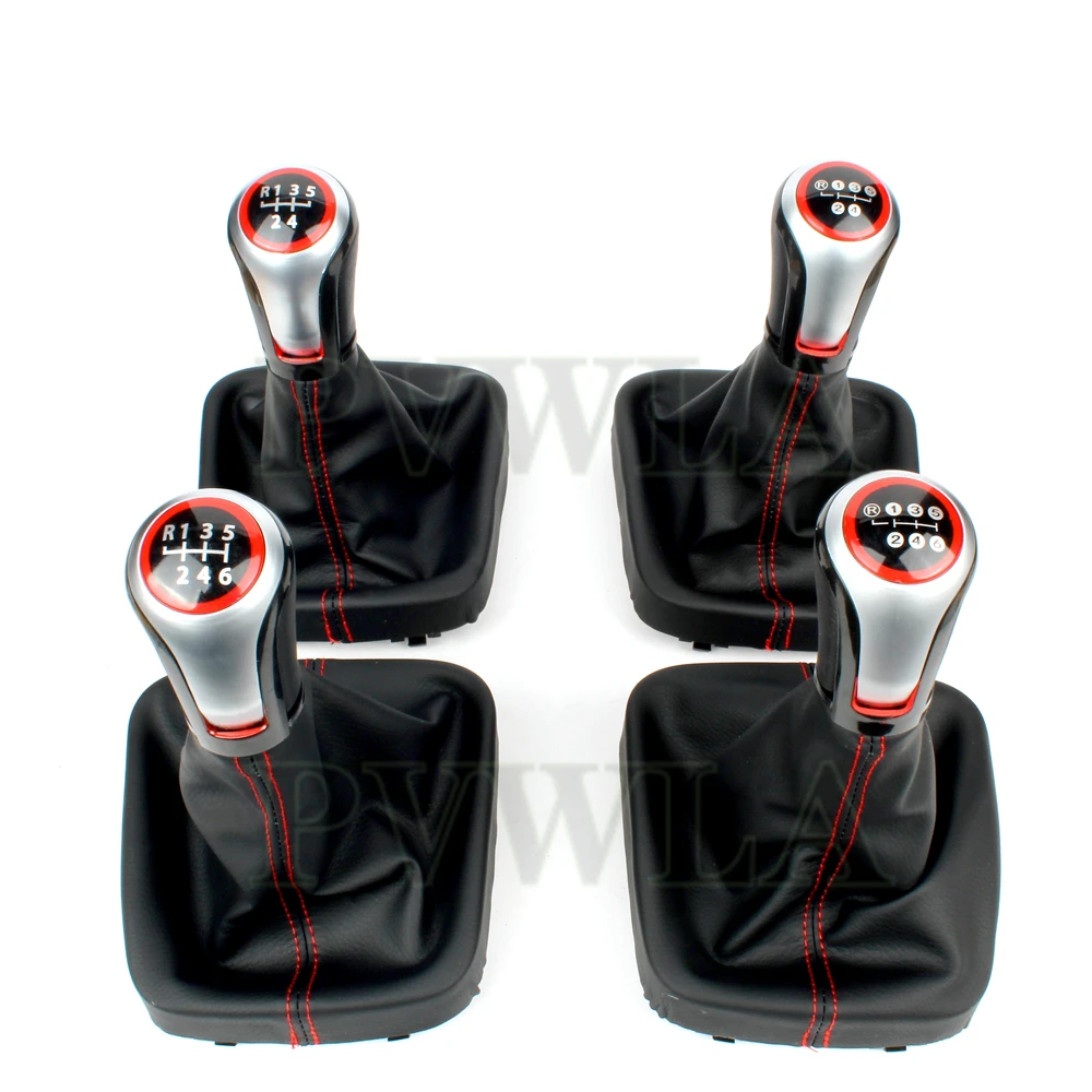 5 / 6 Speed Manual Stick Gear Stick Shift Knob With PU Leather Boot For VW Golf 5  2004 2005 Golf Plus 2004 2005 2006 2007 2008