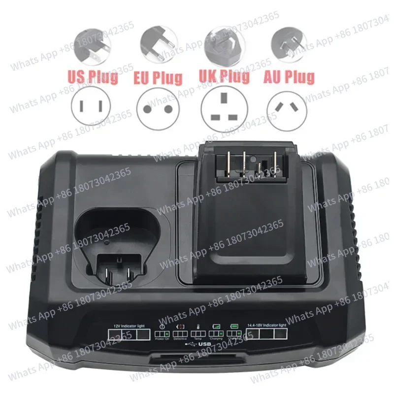 

Lithium ion Battery Dual Port Fast Charger For 10.8V 12V 14.4V 18V bat411 BAT412 bhzub183CN all 18V Lithium Battery