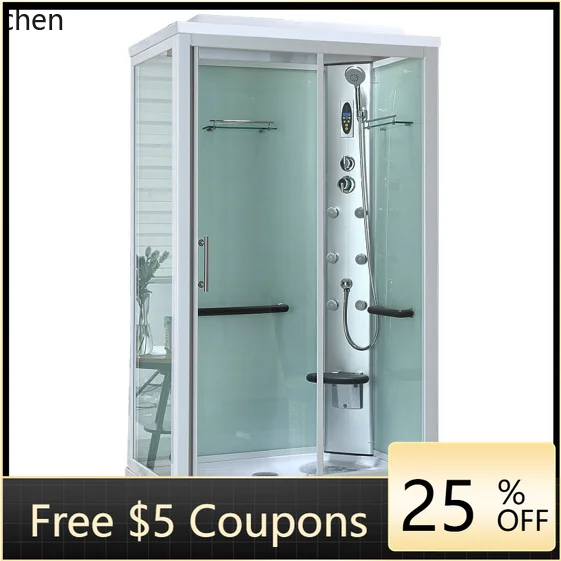 

T25 integral shower room integral toilet bathroom steam sauna bath rectangular bath room