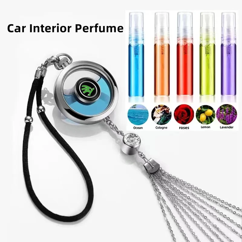 1Pcs Car Perfume Pendant Air Freshener Hanging Diffuser For Skoda Octavia Rapid Kodiaq Karoq Fabia Kamiq Superb Derivative