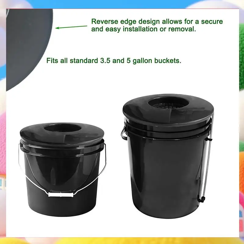 

6 Inch Net Pot For 5 Gallon For BUCKET Wide Lids ( 5 Pack ) Net Cups For Hydroponics Buck, DWC Basket Li-ABUA