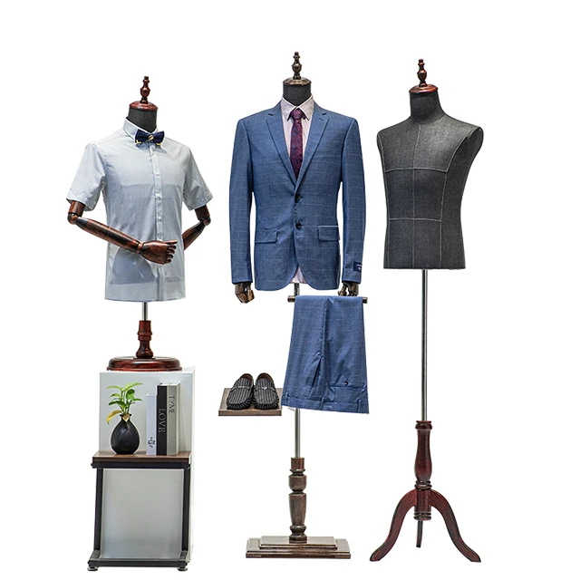 

High-end Mannequin Props Men's Clothing Store Half Torso Window Mannequin Display Stand