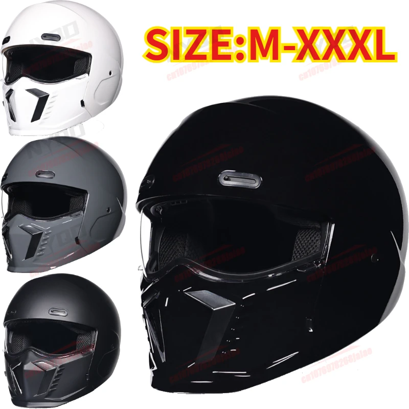 

ORZ Warrior Scorpion Helmet, Retro Cruise Motorcycle Full Helmet for Men & Women, Lightweight & DOT Certified Safety Helmet
