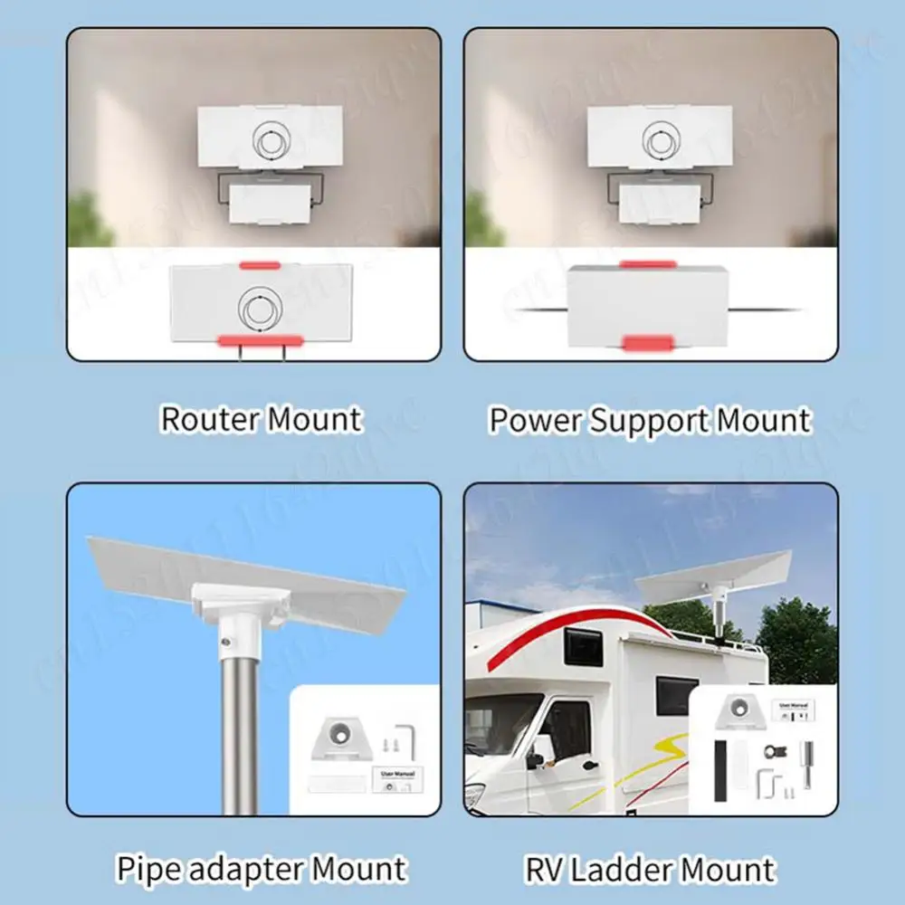 For StarLink Gen 3 Chain Satellite Roof Adapter Mount for Roof Rack For StarLink Pole Mount for StarLink Installation Kit