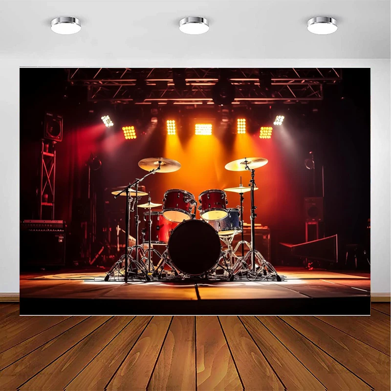 Concert Photography Backdrop For Rock Music Night Perform Background Stage Band Entertainment Bar Nightlife Adult Photo Booth