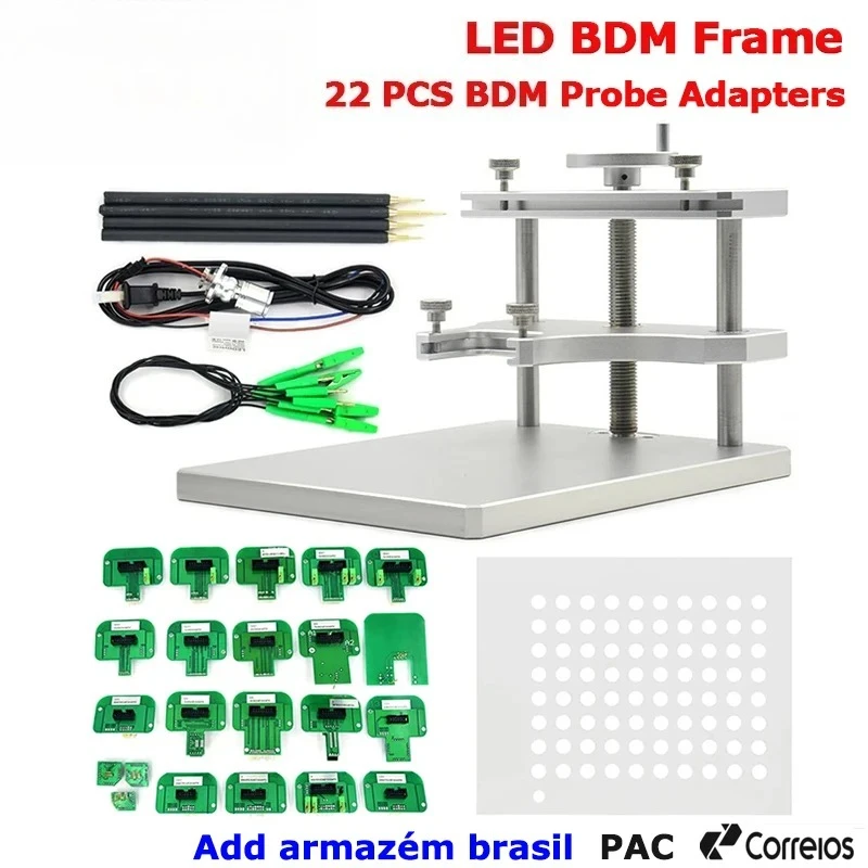 

Latest ECU Programmer KTAG KESS LED BDM Frame Aluminium Stainless Steel 22pcs BDM Adapters Chip Tuning Tool 4PCS Probe Pens Hold