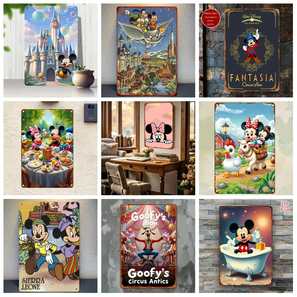 

Miniso Disney Dreamy Scene Funny Decor Metal Signs Tin Signs Captain Poster Decor for Bar Pub Club Man Cave Wall Decoration