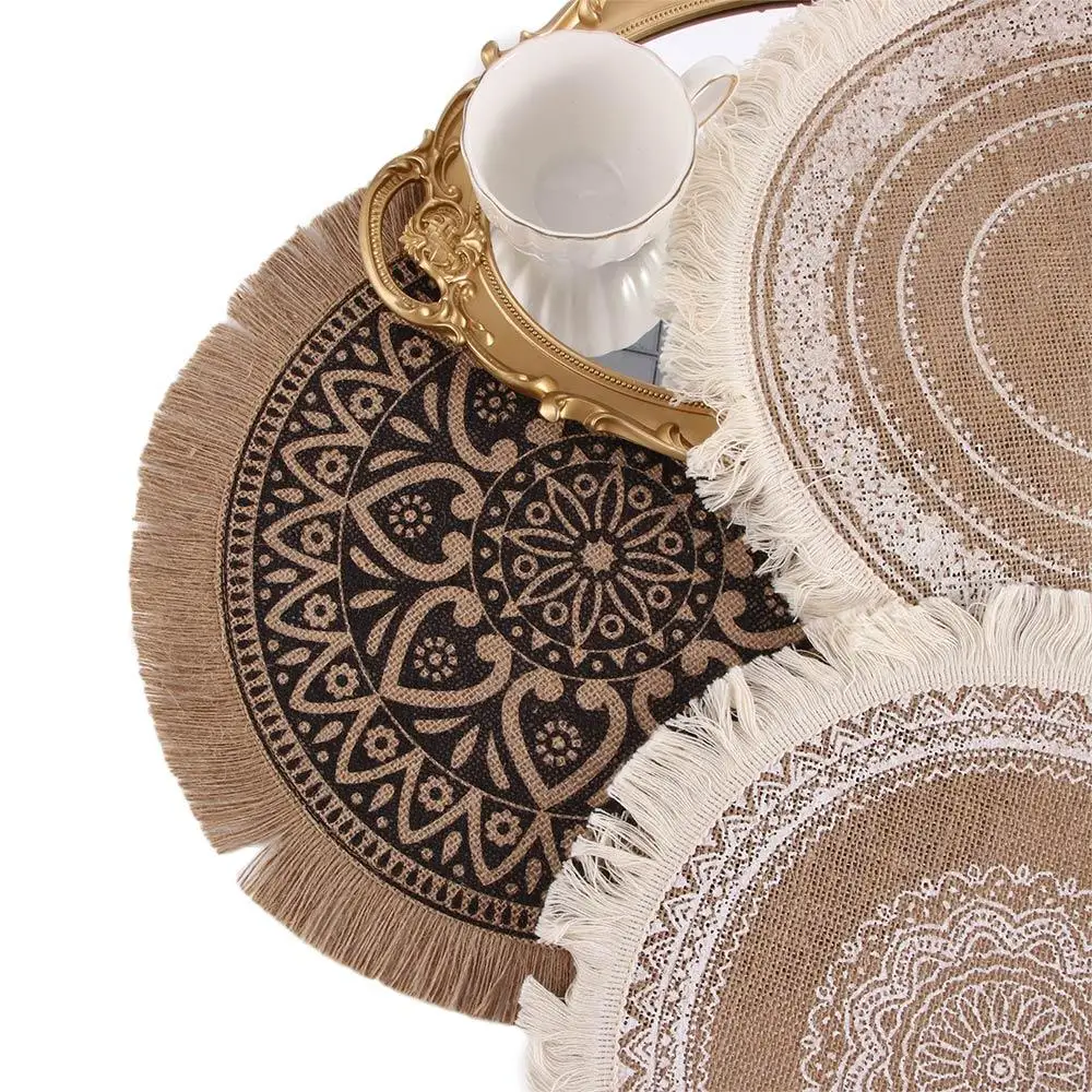 Dining Table Heat Insulation Home Decor Plate Middle East Style Coaster Kitchen Supplies Coffee Cup Mats Table Placemat