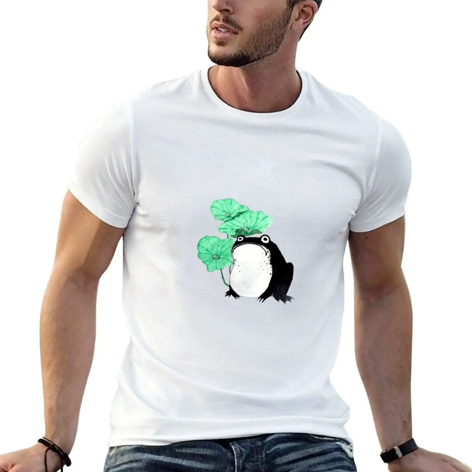 Sad Toad | Chubby Black Frog T-Shirt mens graphic t shirts funny t shirts dark humor man t shirt luxury T-shirt