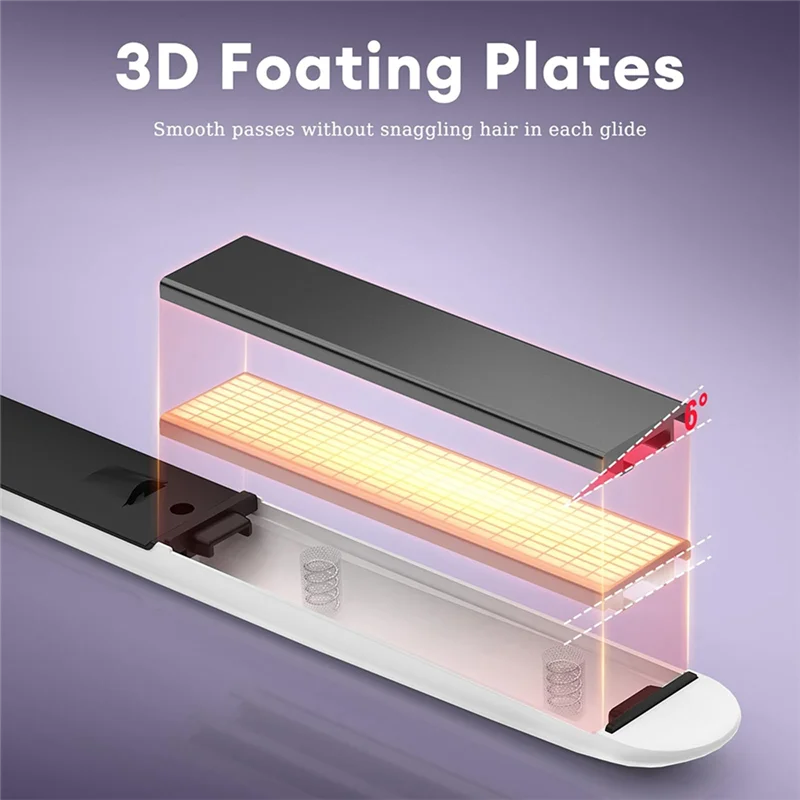 A01V-Fast Heat-Up Professional Flat Iron Hair Straightener Coating Curling Iron Digital Control System