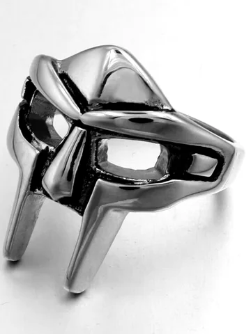 Vintage Goth Mf Doom Mask Adjustable Joint Ring For Men Gladiator Punk Egyptian Pharaoh Male Open Ring Jewelry