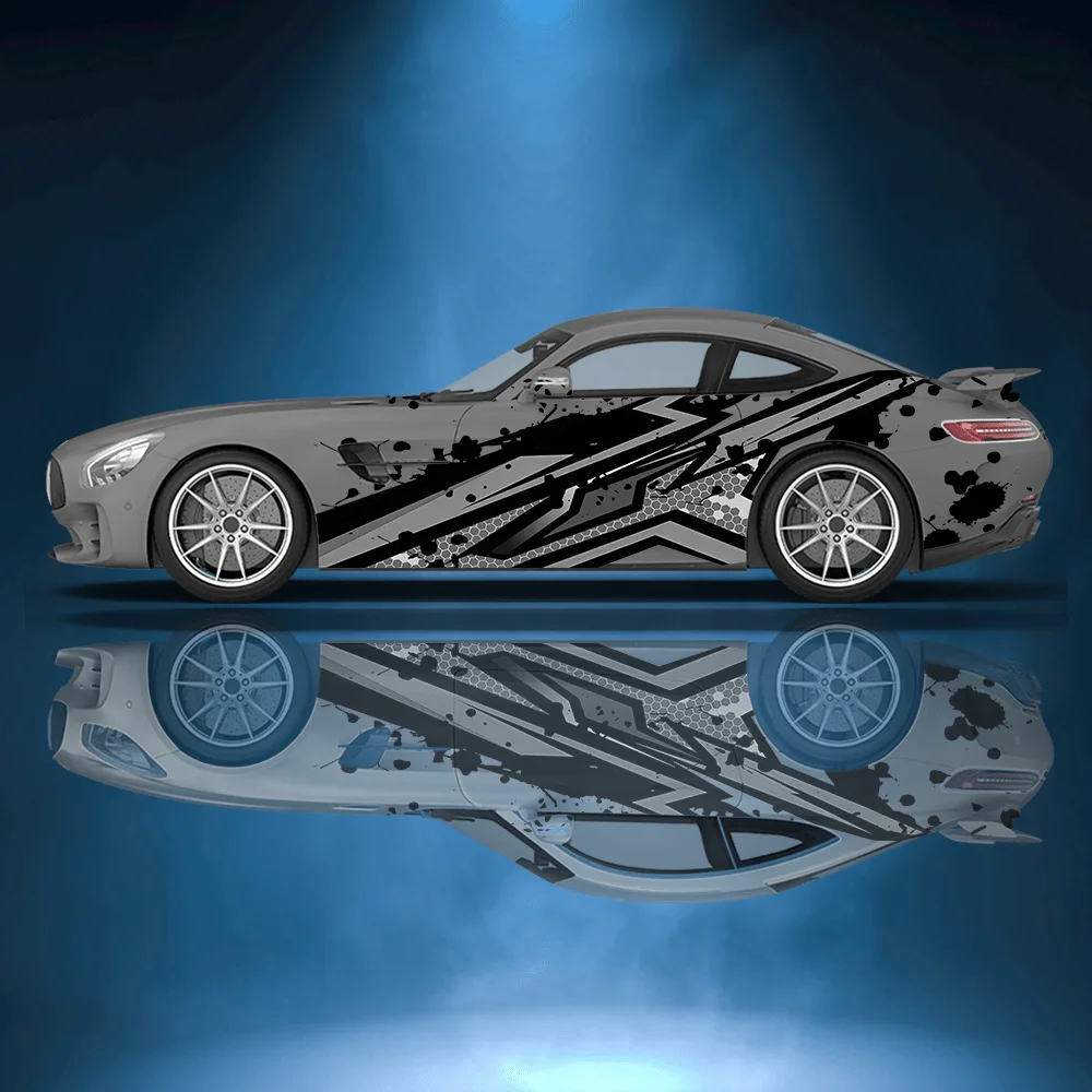 

Colorful Lines Sharp Car Vinyl Wraps Decal Self-adhesive PVC Sticker Suitable for Trucks SUV Decoration Auto Accessories Gift