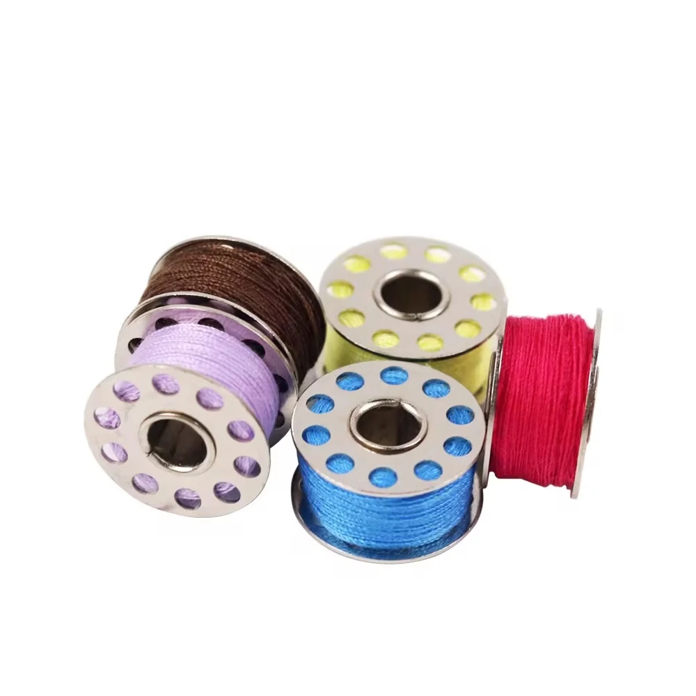 25Color/36Color Bobbin Thread Set Metal Bobbin Case With Colored Thread Sewing Thread Household General Bobbin Thread