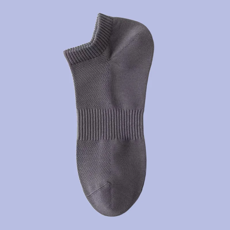 Calcetines de algodón transpirables para hombre, medias de corte bajo, de malla fina absorbente del sudor, para correr, estudiantes, 5/10 pares