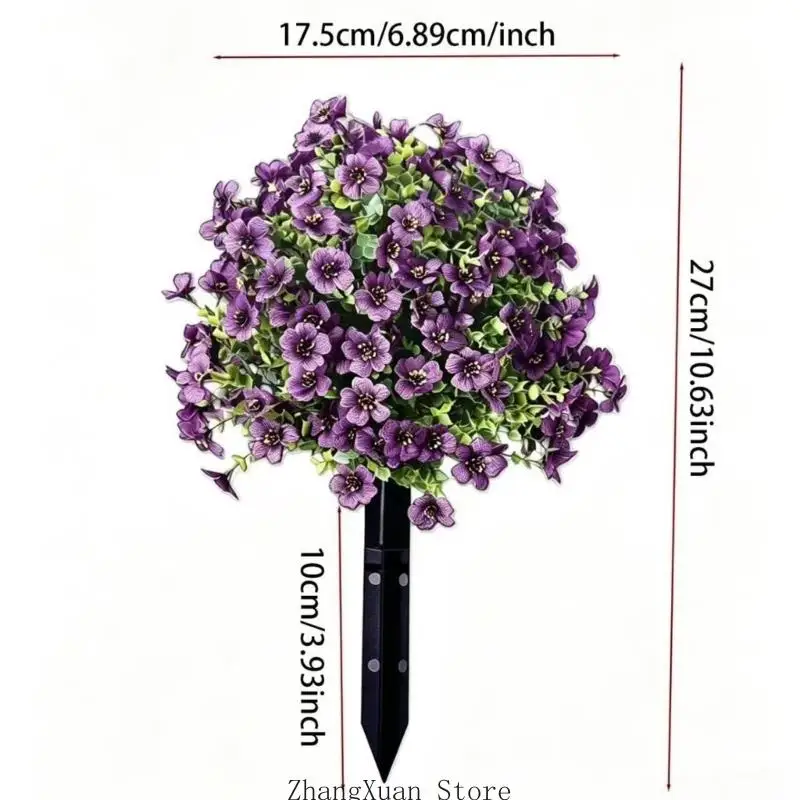 Langlebiger ABS-Rasenpfahl mit Veilchenblüten, perfekt für die Verbesserung von Blumenbeeten Garten, 3 x – Detail 6