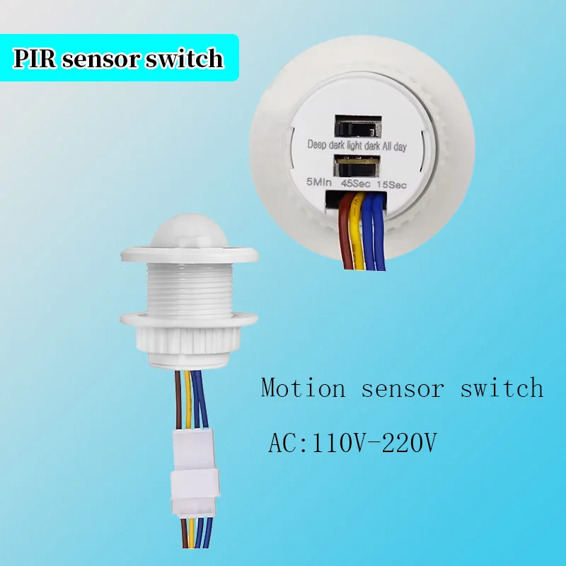 

AC: 110 В-220 В PIR датчик движения, выключатель света 220 В 110 В, задержка времени/регулировка режима, инфракрасный детектор движения человеческого тела, автоматическое управление