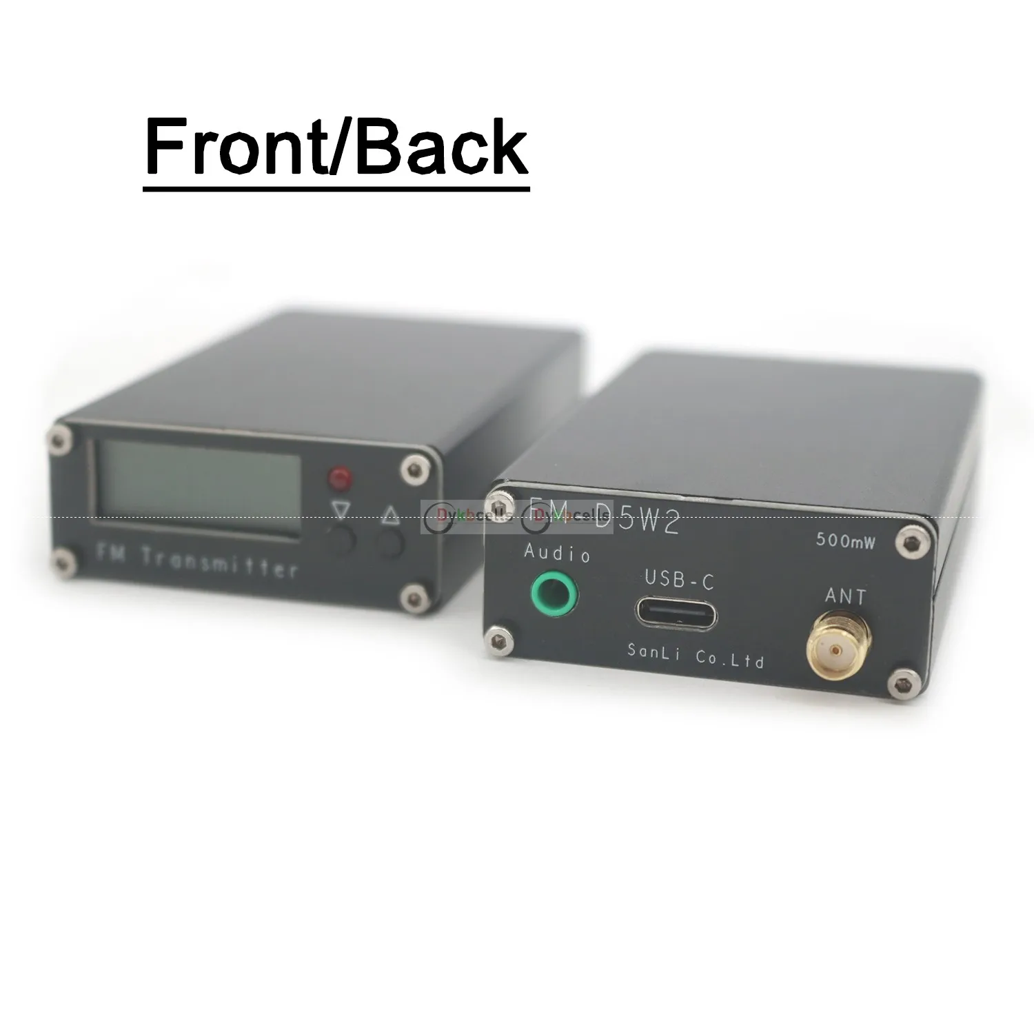 Imagem -02 - Transmissor fm com Display Digital Igrejas Usb Tipo-c Auto-rádio Transmissão Estação Campus Stereo 2km 76 Mhz108mhz 0.5w