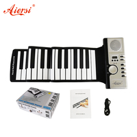 Aiersi Portable Silicone Soft 49 61 88 Keys Roll Up MIDI Flexible Digital Piano Electronic Keyboard Organ Musical synthesizer