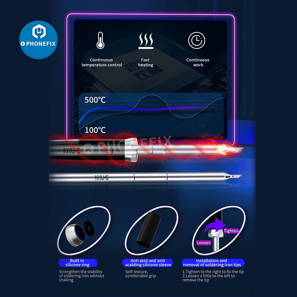 Imagem -05 - Aixun T3a Estação de Solda Inteligente com T12 T245 936 Séries Lidar com Pontas de Ferro de Solda para o Telefone Smd Bga Reparação de Solda jc