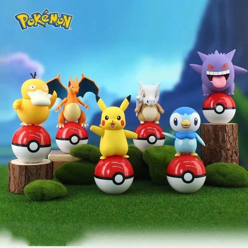 

Original Pokemon PokeBall Pikachu CHARIZARD GENGAR Doll Blind Box Handmade Desktop Ornament Children's Toys Christmas Gift Toys