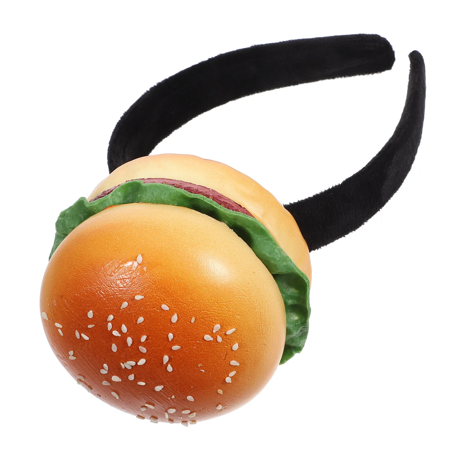 

Hamburger Shape Headband Novelty Cartoon Burger Headwear Sponge Material Party Costume Prop Fun Photo Accessory Christmas