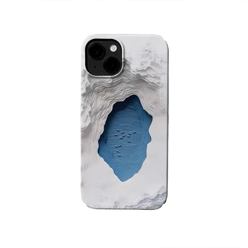 

Ins Korean Blue Cloud Ocean Phone Case for IPHONE 17 Air 16E 15 PROMAX 14 Plus 13 12 MINI 11 PRO 16Plus XR Acrylic Phone Cover