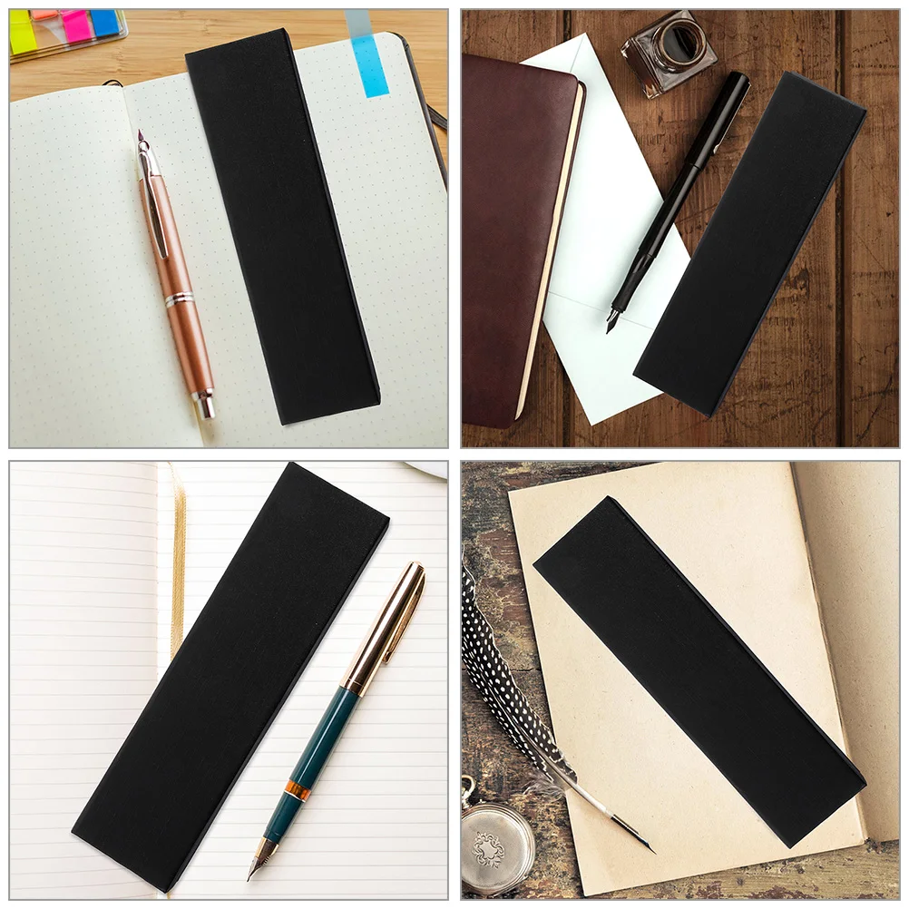 

4pcs Holder Black Gift Box Case for ganizers Packaging Retro Cloth Pen Case Single Pen Holder Style Long Term Use