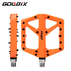 RGO Bicycle Pedals Mtb Nylon Platform Footrest Flat Mountain Bike Paddle Grip Pedalen Bearings Footboards Cycling Foot Hold