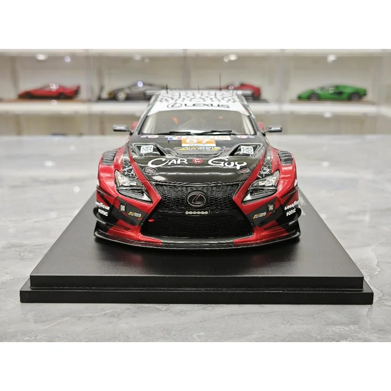 سبارك 1/18 لكزس RC F GT3 2024 لو مان سبيكة موتور لعبة السيارة يموت الصب نموذج معدني جمع الصبي هدايا عيد الميلاد