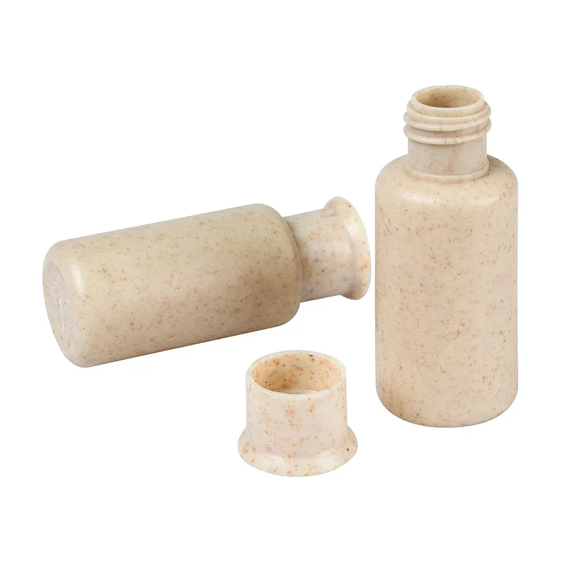 wheat straw Biodegradable Wheat Straw Cosmetic Bottle Packaging Ecological Degradable Wheat Straw Cosmetic Container Plastic