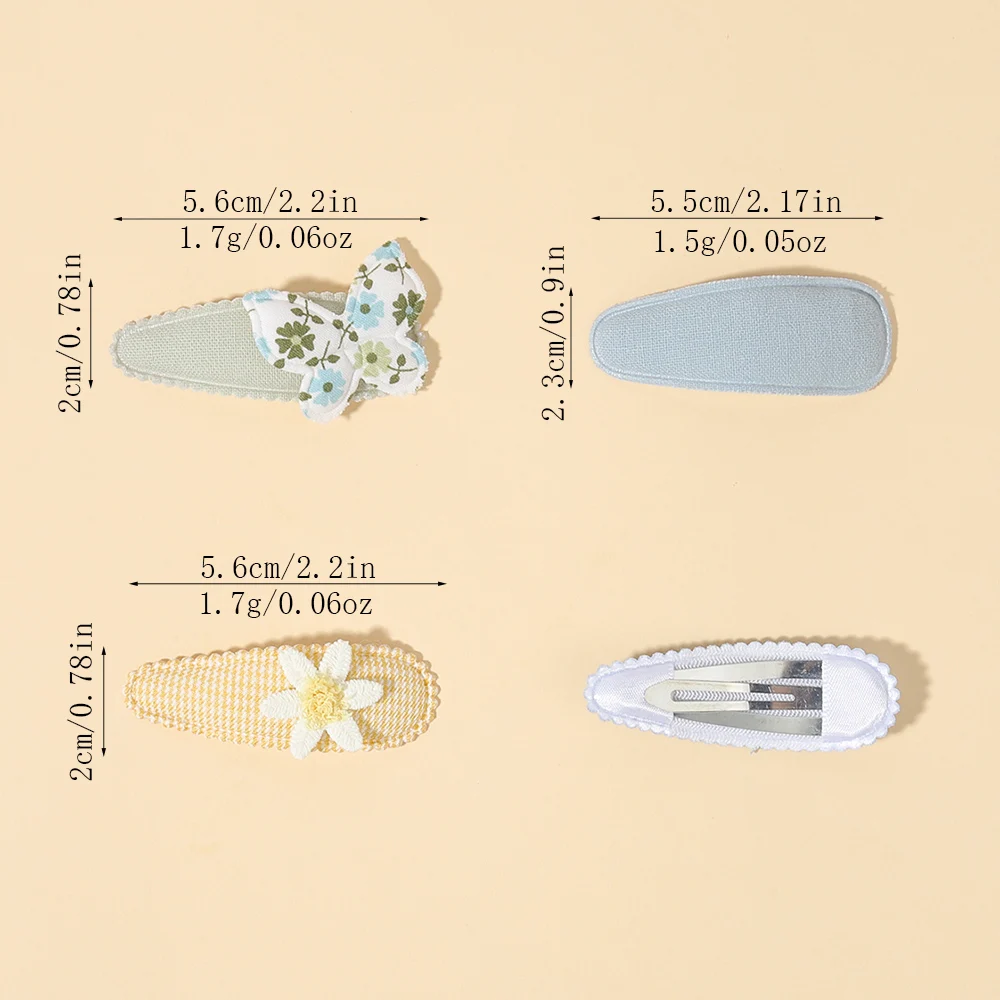 10PCS/Lot Fabric Printed BB Hair Clip Children Girls' Teenager Daily Wear Handmade DIY Clip Girls' Hair Accessories Wholesale