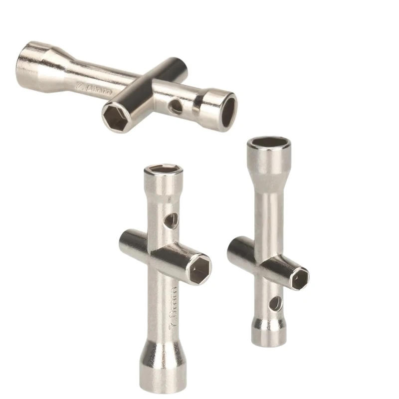 Mini 7-Shape Cross Wrench 5.5mm Socket for M2/M2.5/M3/M4 Nuts DIY 3D Printer Tools RC Car Model Tire Repair and Assembly Tool