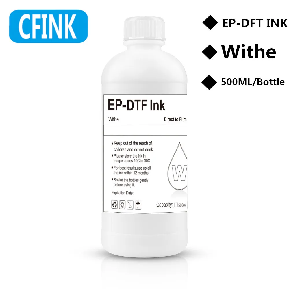 500ML DTF ink for Epson L800 L805 DX5 DX7 XP600 I3200 I4720 I5113 for DTF transfer film DTF Film printer