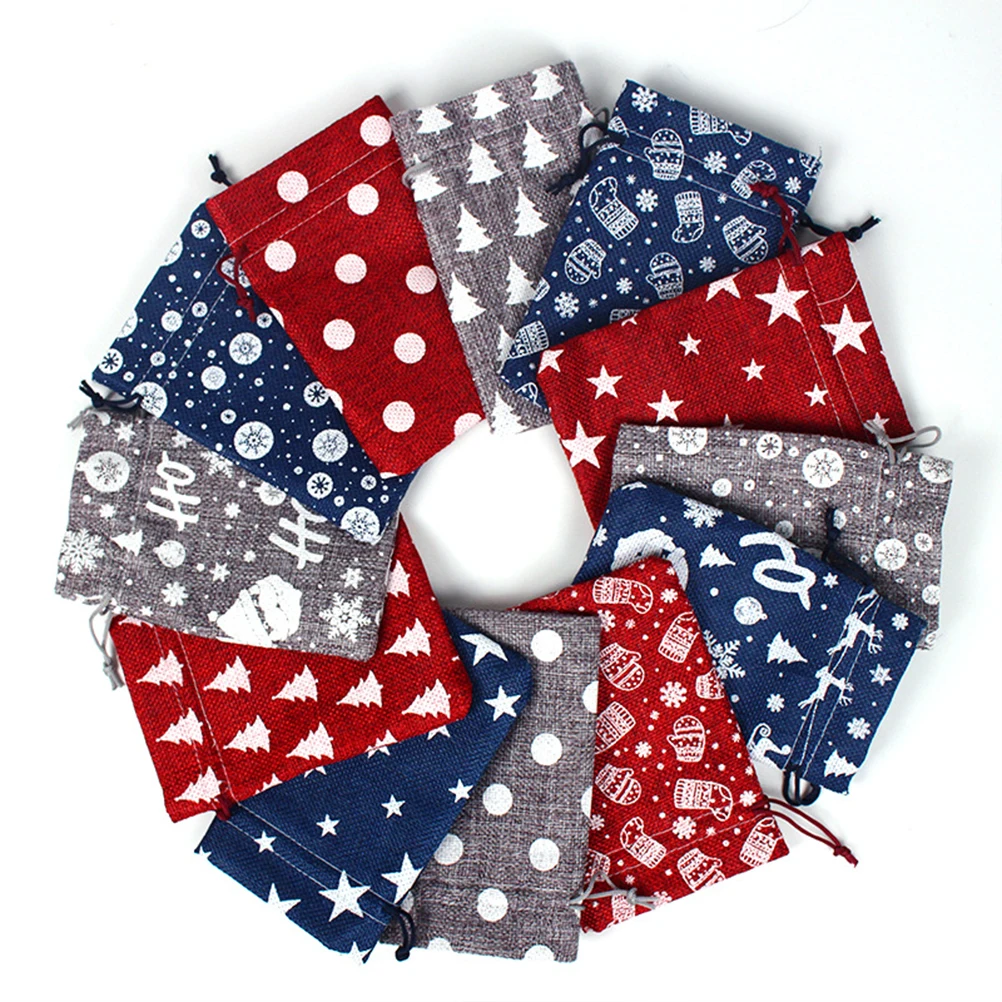 

Holiday Cookie Bags Presents Packaging Decorating Candy Drawstring Snack Wrapping