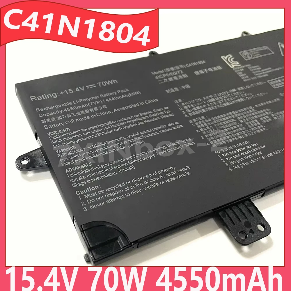 

C41N1804 15,4 В 70 Вт 4550 мАч аккумулятор для ноутбука Asus ZenBook Pro 14 UX480 UX480FD UX450FD серии