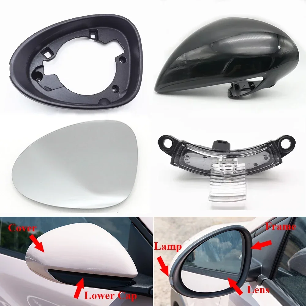 

Door Rearview Mirror Shell Cover Frame Lower Cap Turn Signal Light Lamp Heated Glass Lens For BYD Dolphin Mini Seagull Atto 1 2