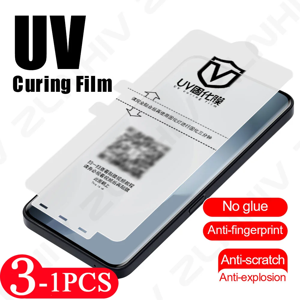 3/2/1 Pcs Not Glass phone screen protector for OPPO Find X8 X7 UV light curing film X6 X5 Pro Reno 12 protective film 11 10 Pro