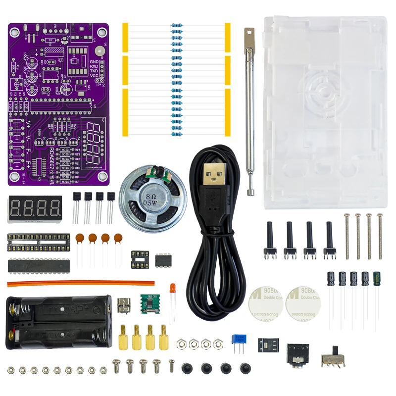 FM Radio Assembly Kit Nixie Tube Display Teaching Training DIY Production Monolithic Integrated Circuit Welding Parts