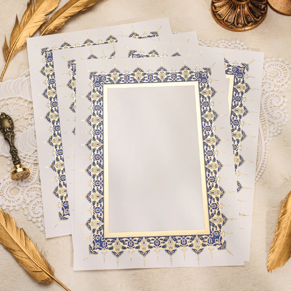 

European Style Gold Foil Embossed Certificates Award Certificates Wedding Certificates Vintage Patterns Classic A4 Letterhead