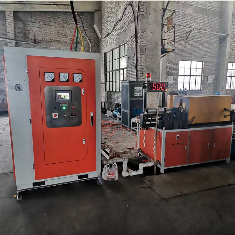 Custom Medium Frequency Induction Equipment For Steel Ball Bearings And Gears, Red Punch Large Diameter Forging Furnace Heating