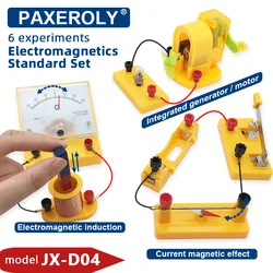 Basic Electromagnetic Experiments Set Physics Lab Teaching Aids Electromagnetic Induction Electric Motor Hand Generator Model