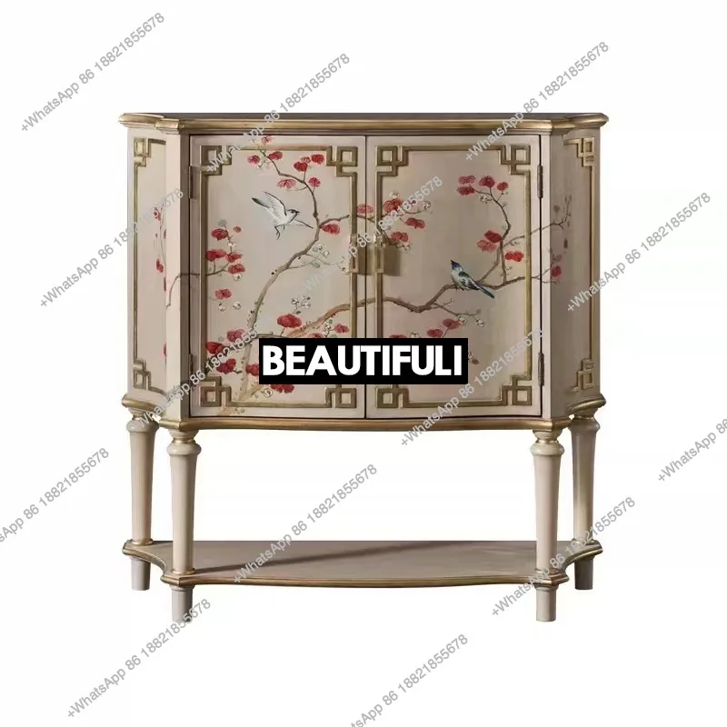 

Роскошный мебельный шкаф в американском ретро-стиле с ручной росписью