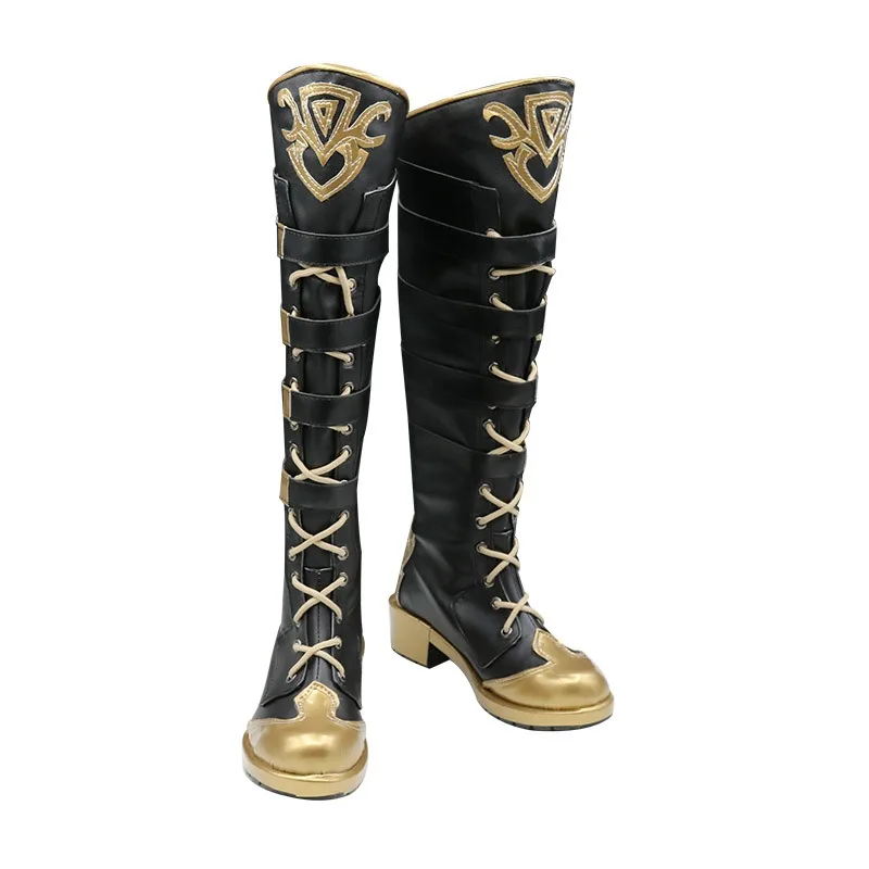 Game FF14 Ishgard 480HQ Cosplay Shoes Anime Accessories Cosplay Props PU Leather Shoes Halloween Carnival Boots Custom Made