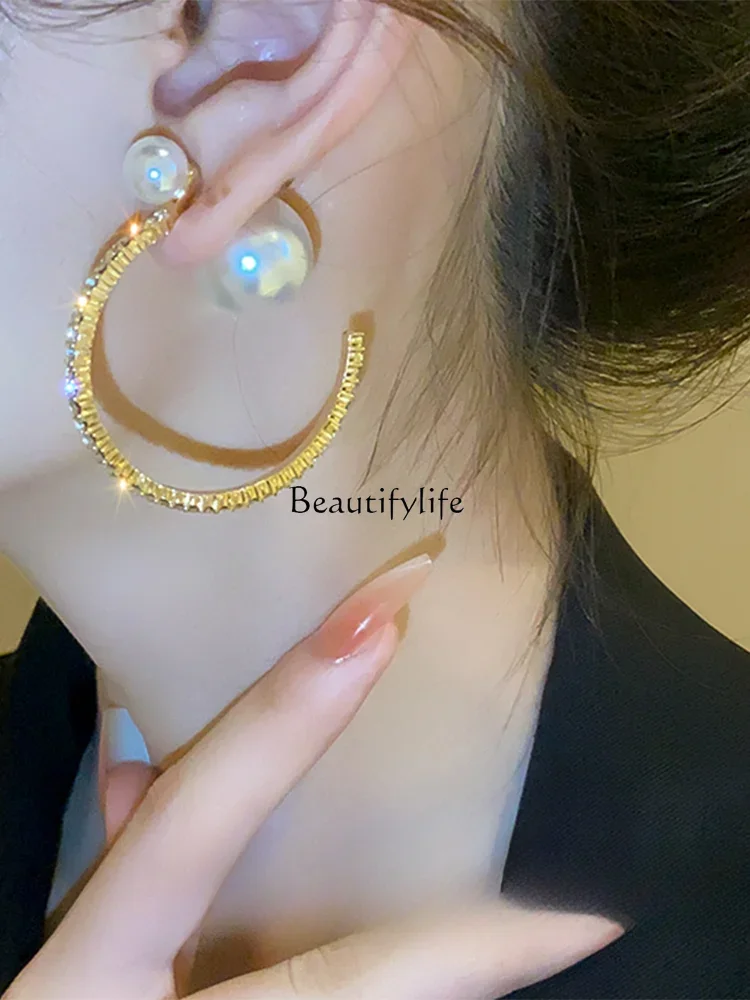 

Pearl Temperament Earrings 2024 New Popular High Sense Splendid European and American Earrings