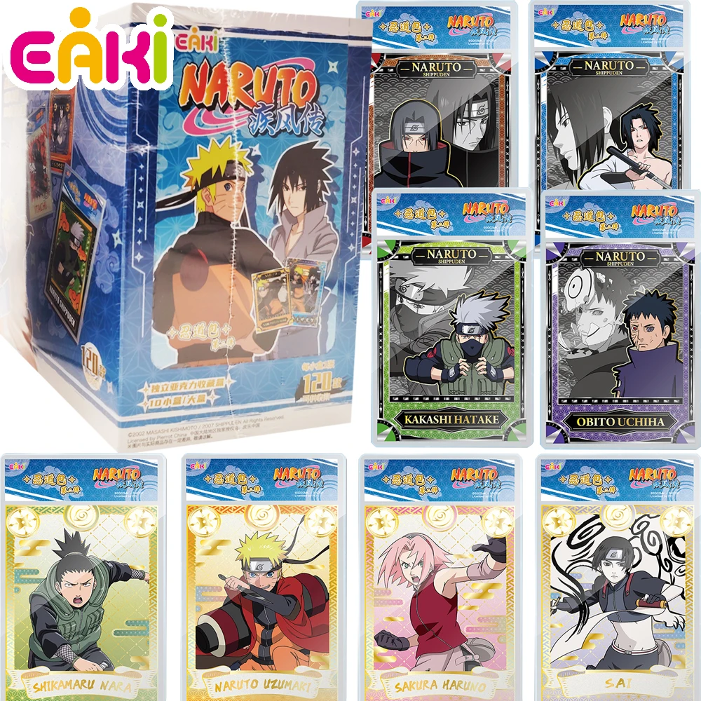 

EAKI Genuine Naruto Collection Cards for Fans Japanese Classic Hot Blooded Anime Characters Cool Close-up Polaroid Cards Gifts
