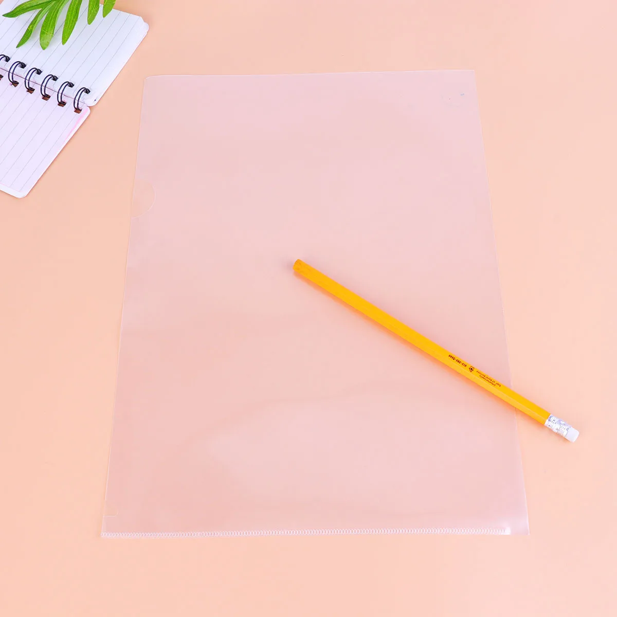 

20pcs File Folder Insert For A4 Paper L Shape Plastic Document Organizer Waterproof Tear Resistant Clear Office School Folder